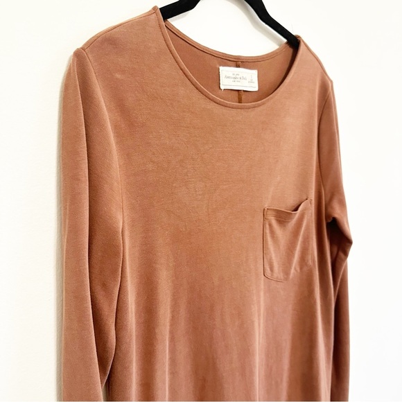 Abercrombie and Fitch Minimalist Terracotta Boho Shirt Dress Size Small - Picture 3 of 9